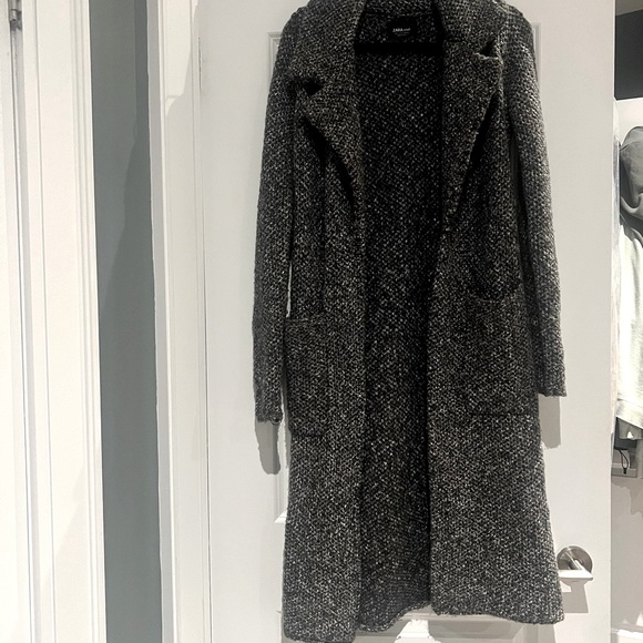 Women's Grey Long knit sweater - Picture 3 of 9